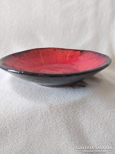 Pesthidegkút: ceramic decorative bowl, marked, collector's item, flawless, 25 cm