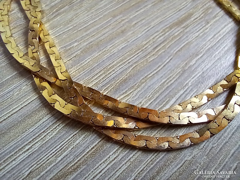 Gold-plated braided necklace from the 80s