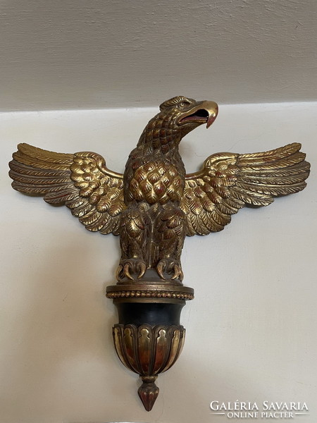 Wonderfully carved, gilded eagle is rare, dreamy !!