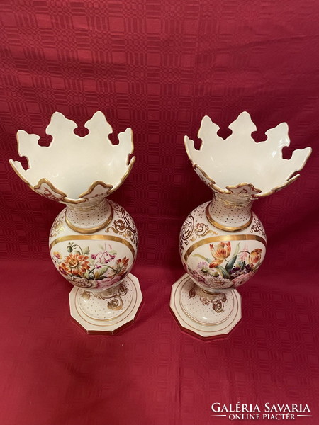 Old, huge porcelain Czech decorative frame pair 51,5cm !!!!