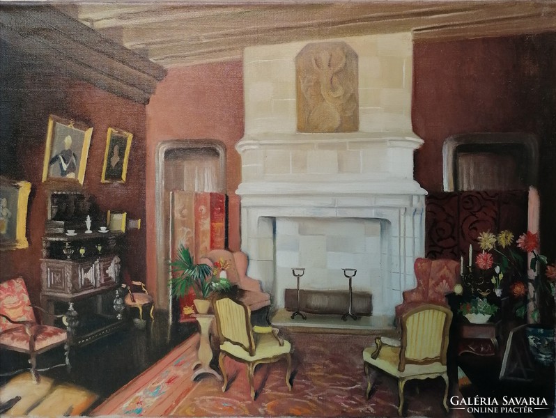 Apatfalvi czene jános / room with fireplace