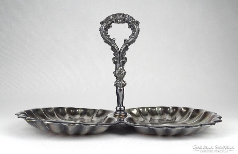 1I434 antique silver plated centerpiece serving fruit bowl