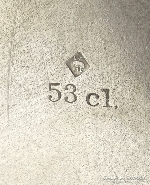 1I436 Antik jelzett ezüstözött BMF kiöntő 15 cm