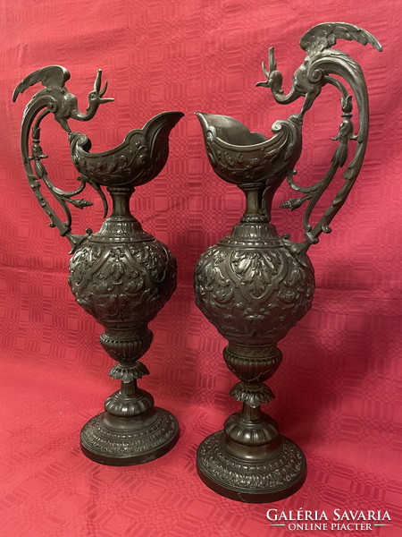 Old neo-renaissance decorative vases in pairs 47.2cm !!