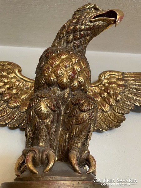 Wonderfully carved, gilded eagle is rare, dreamy !!