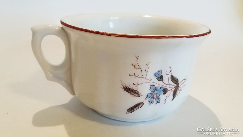 Old folk cup thick-walled mug with cornflowers vintage comic cup