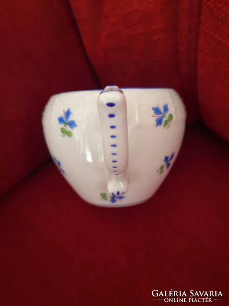 Antique Herend milk and cream spout with cornflower pattern