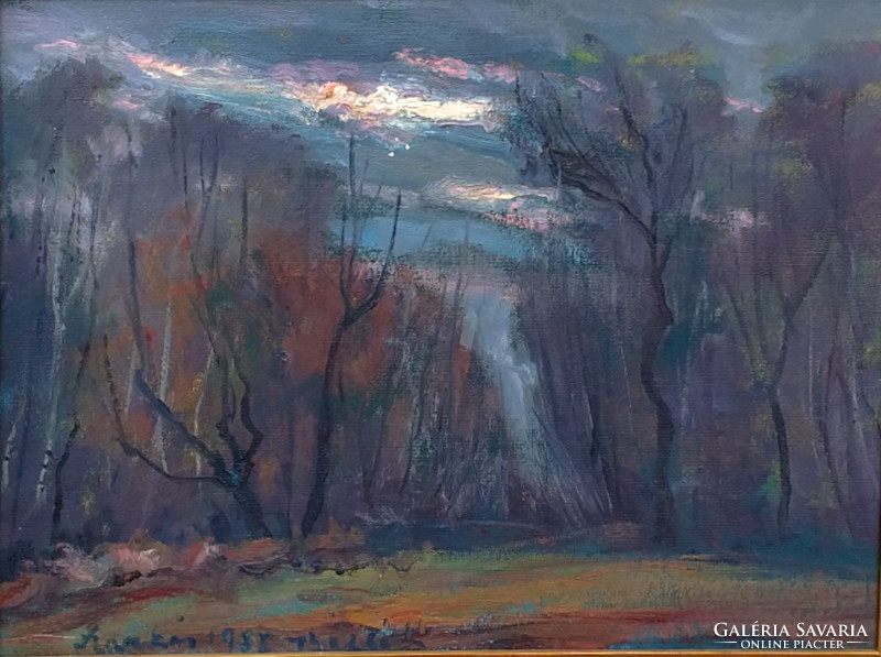 János Bozsó (1922-1998): overcast landscape