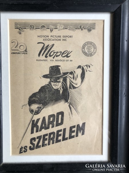Filmplakát, Zorro - Kard és Szerelem 1940