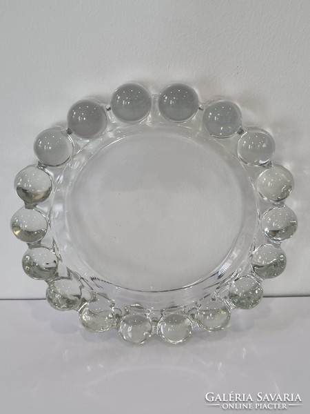 Sklo union Czech vintage glass bowl/ashtray (19 cm) - clean design