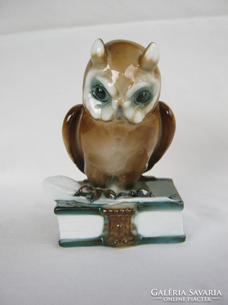 Retro ... Zsolnay porcelain figurine nipple wise owl