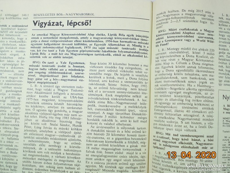 Régi retro újság - HVG Heti Világgazdaság - 1988 július 16. , X. évfolyam 28. (476.) szám