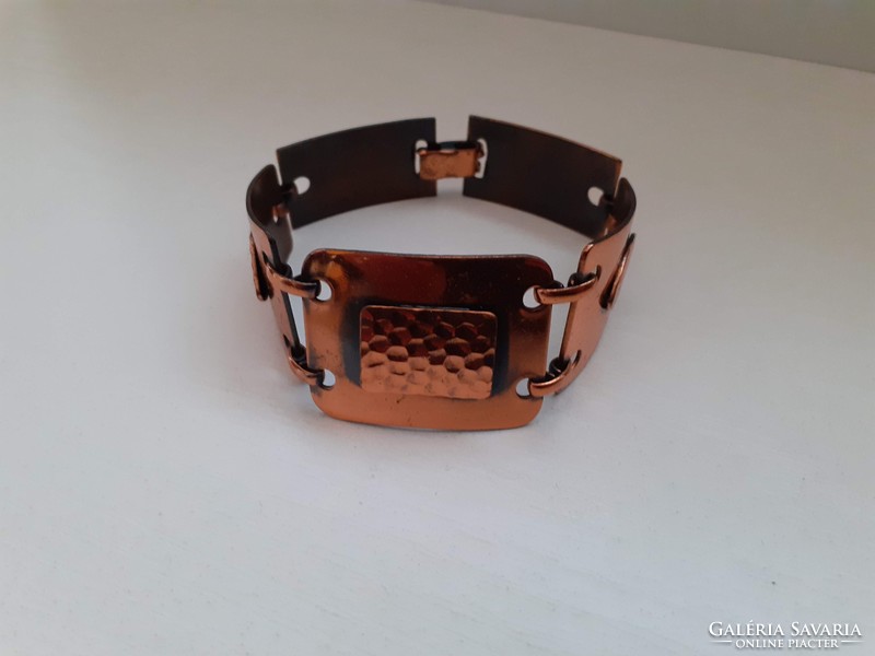 Old custom bronze handmade bracelet in a bracelet box