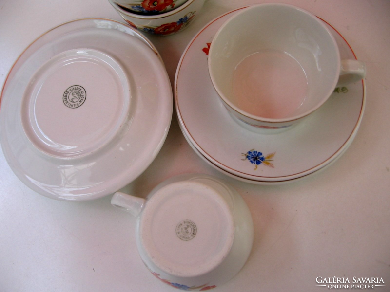 5 Pcs Art Deco Retro Poppy Wilhelmsburg Tea and Coffee Set