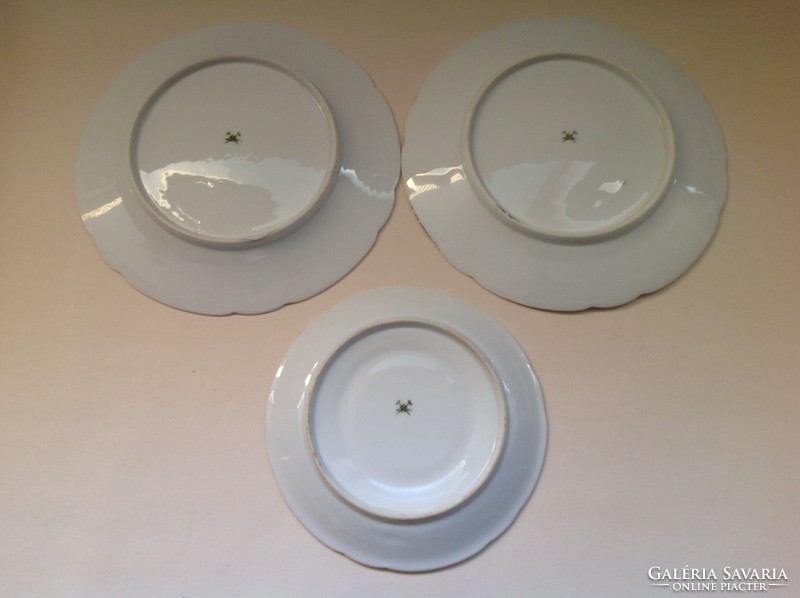 Porcelain plates - imperial crown and cross with two hammers marked on the bottom - for collectors!