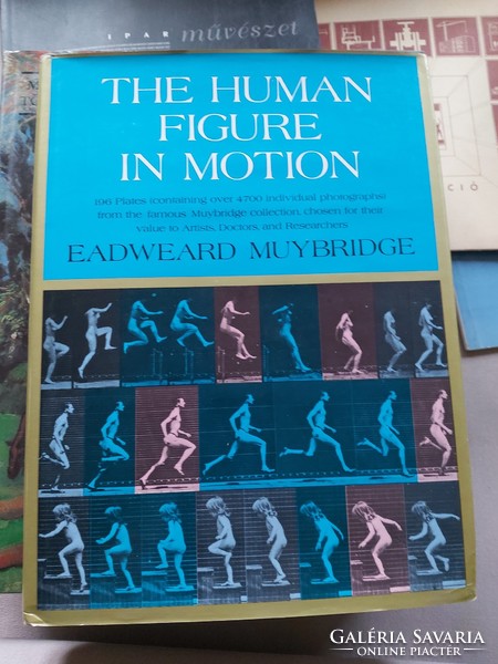 Nagy könyv 4789 fotó, a mozgásban lévő emberi test The human figure in motion, Eadweard Muybridge