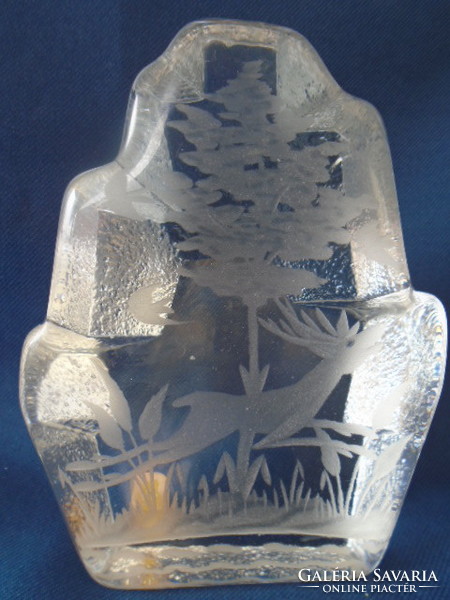 Swedish lead crystal ornament is a very serious piece of flawless - midcentury vintage scandinavian