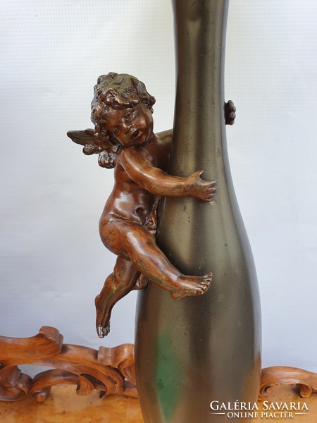 Angelic antique table lamp