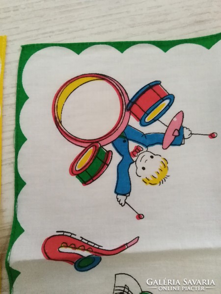 Gyermek zsebkendők a 80-as évekből / 2 db