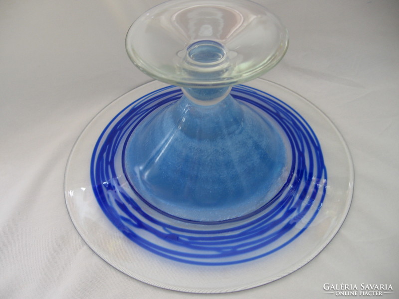 Murano fruity bowl in blue-transparent