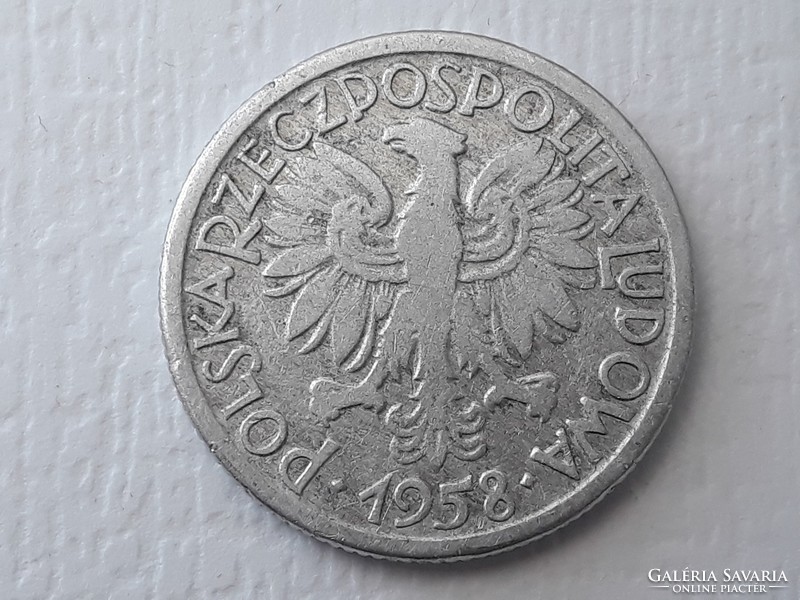 2 Zloty 1958 érme - Lengyel 2 ZL 1958 Polska Rzeczpospolita Ludowa külföldi pénzérme