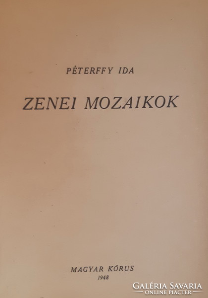 PÉTERFFY IDA : ZENEI MOZAIKOK