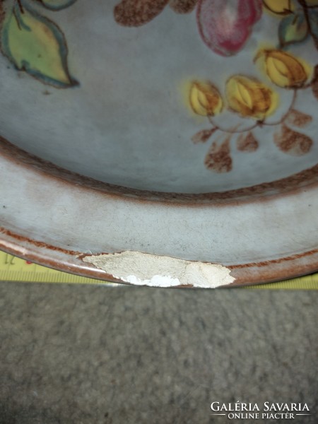 Gudrun ceramic bowl, about 30 Cm, with depression on the rim