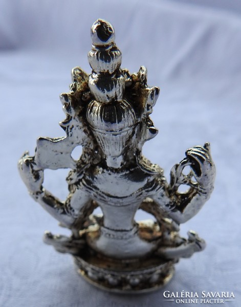 Tibetan silver vasudhara miniature