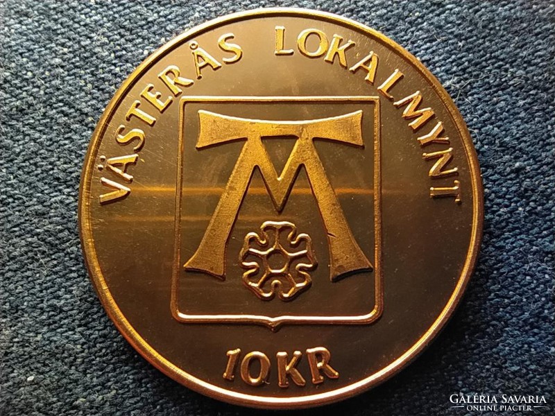Svédország A Västeråsi székesegyház 1981 réz 10 korona helyi pénz (id55350)