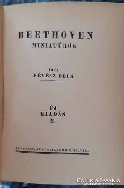 RÉVÉSZ BÉLA : BEETHOVEN MINIATŰRÖK