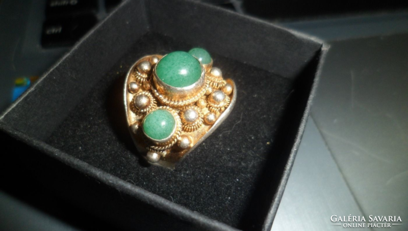 Silver ring / aventurine