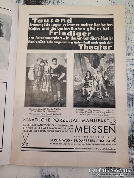 1929. Németország, Berlin, Állami Színház, opera újság
