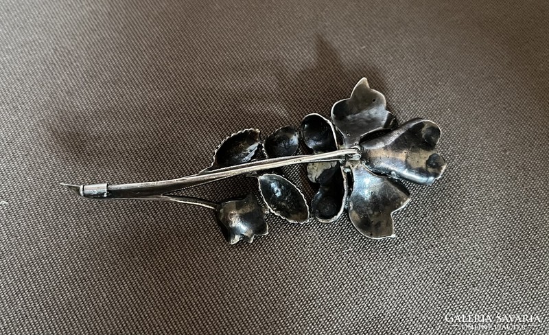 Large silver brooch