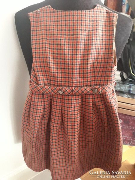 Midcentury, retro children's dress (little girl's apron dress) for 6 years old, piece from Gyujto