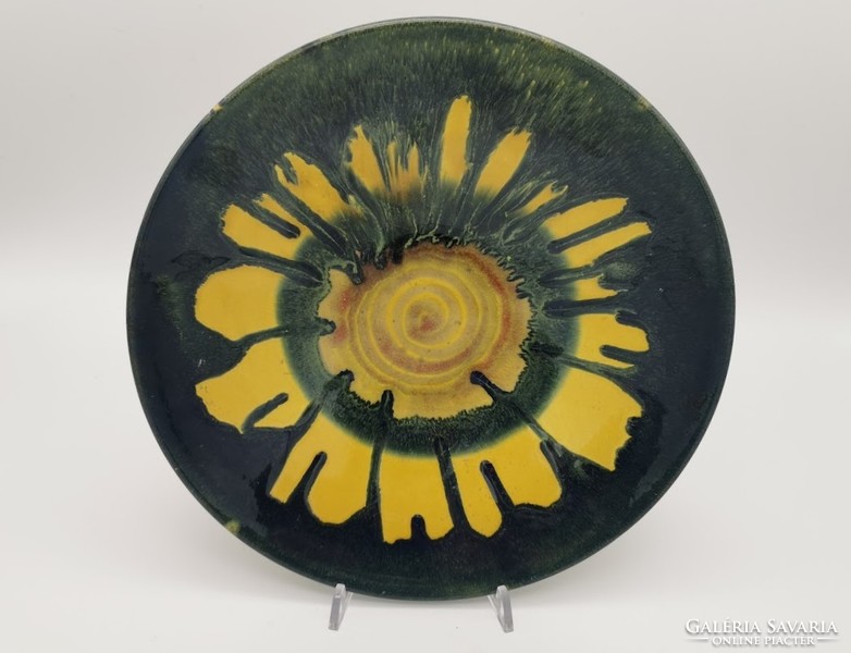 Retro handicraft bowl, plate, large size, 29 cm, marked large