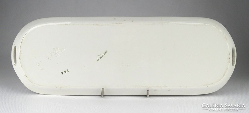 1I448 antique majolica tray 14.5 X 42 cm