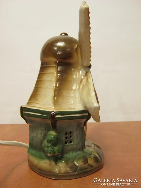 Windmill mill with porcelain lamp