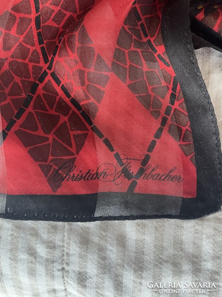 Christian fischbacher 100% silk scarf with vivid pattern