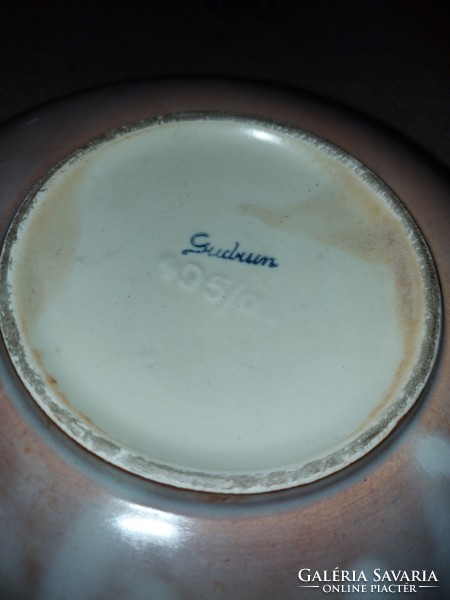 Gudrun ceramic bowl, about 30 Cm, with depression on the rim