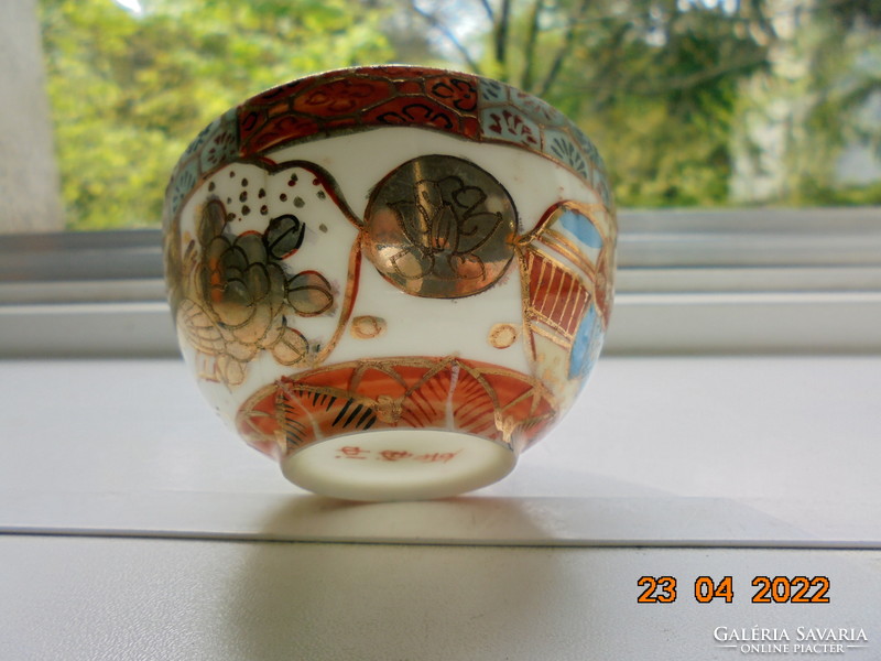 Antique hand marked, hand painted with gold patterns, coffee cup figural and bird flower patterns