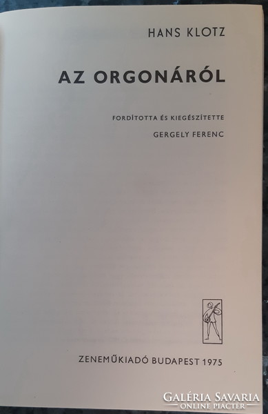 HANS KLOTZ : AZ ORGONÁRÓL