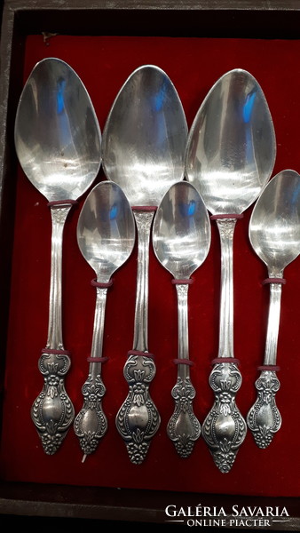 Antique silver plated Russian 24-piece cutlery set