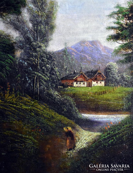 Xix. No. Middle, Austrian painter with alpine landscape figure