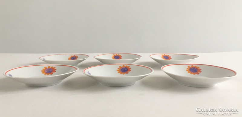 Old, retro raven house porcelain, colorful floral, floral pattern 6pcs coffee cups, coffee, mocha set