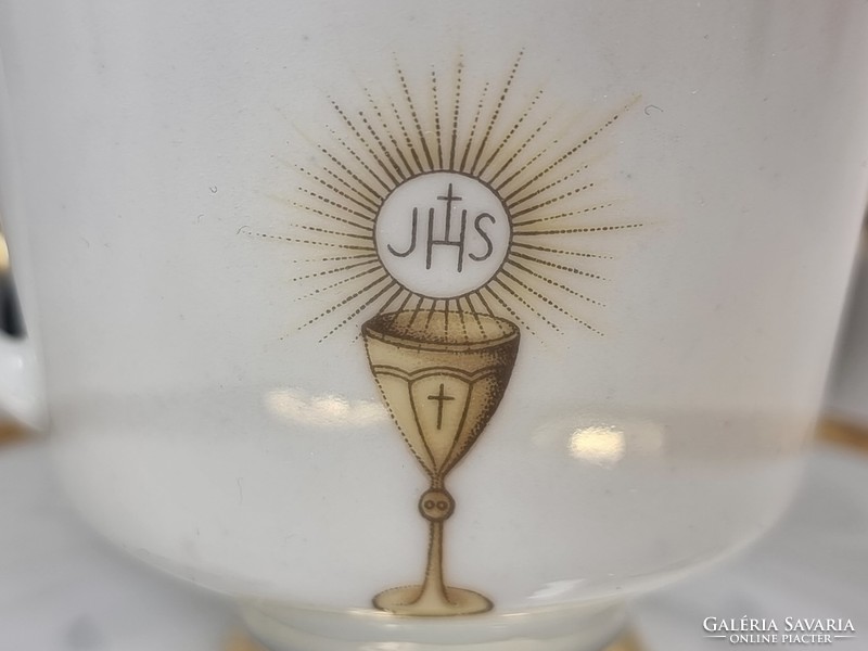 Johann seltmann vohenstrauss ihs church gold painted rim breakfast set 1960s-70s