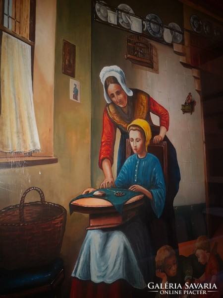 Olaj festmény Flamand festő alkotása