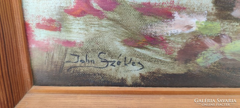 John Székey virág csendélet festmény 1947 USA