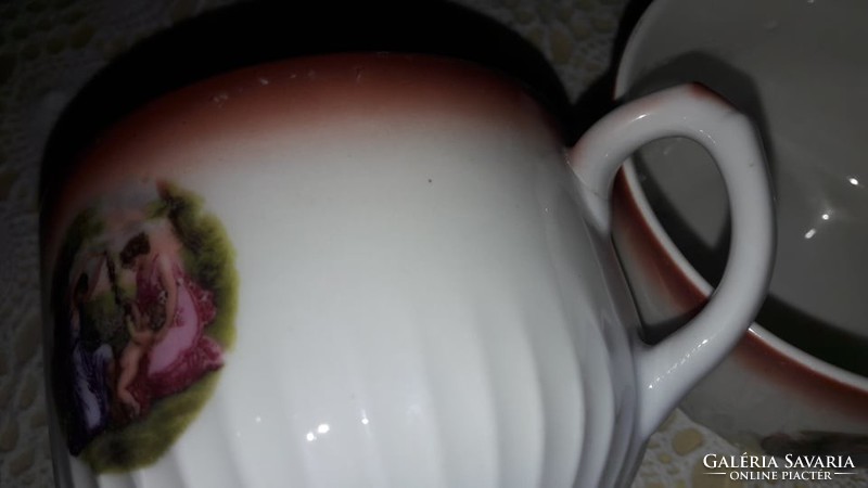 Scenic, porcelain, tea cups