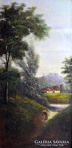 Xix. No. Middle, Austrian painter with alpine landscape figure