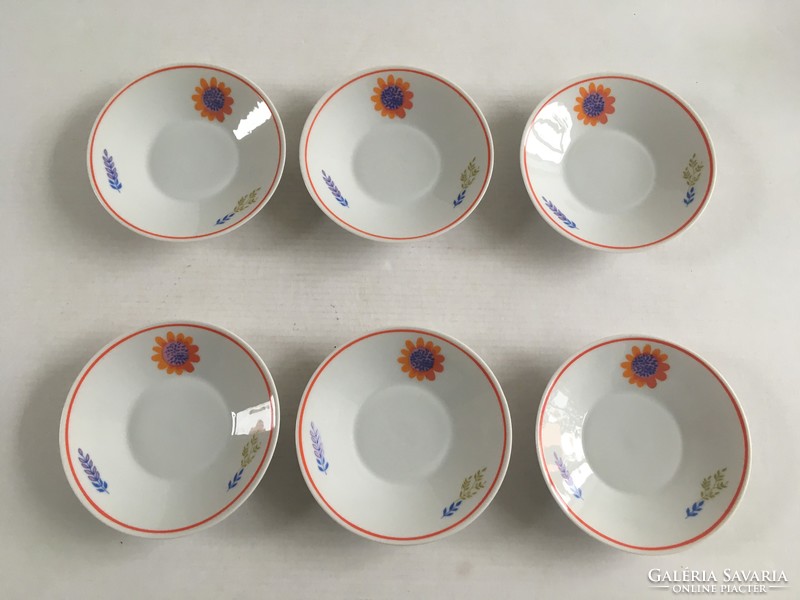 Old, retro raven house porcelain, colorful floral, floral pattern 6pcs coffee cups, coffee, mocha set